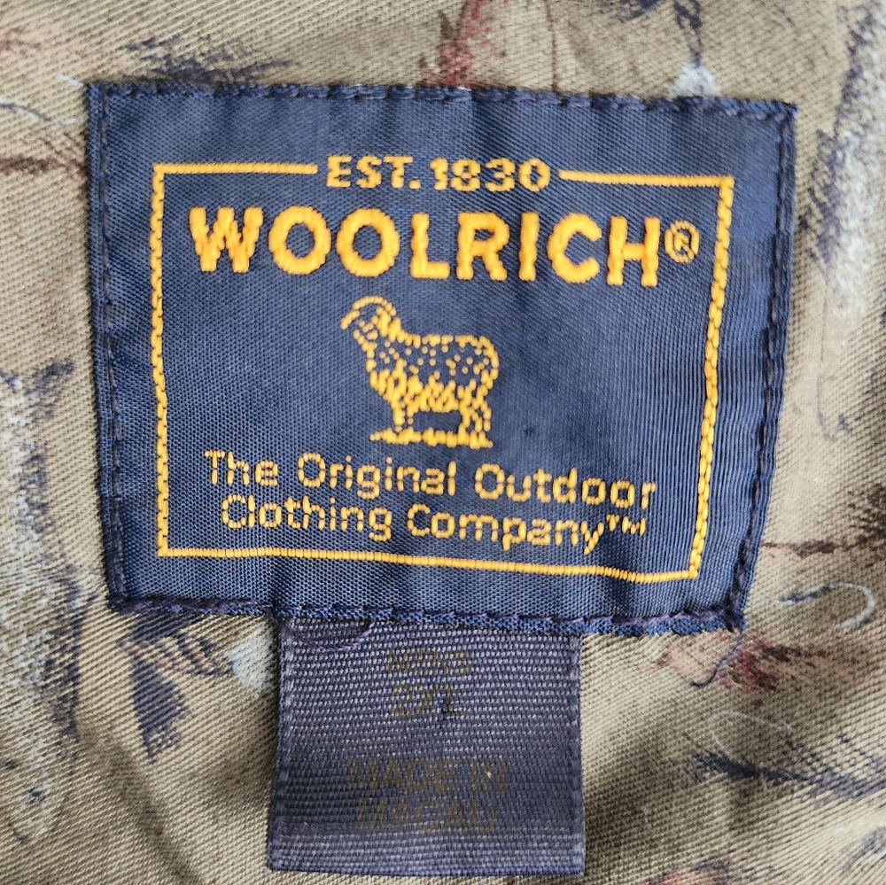 Woolrich Olive Fly Fishing Collar Longsleeve Button Down Men's Shirt Size XXL - Picture 4 of 7